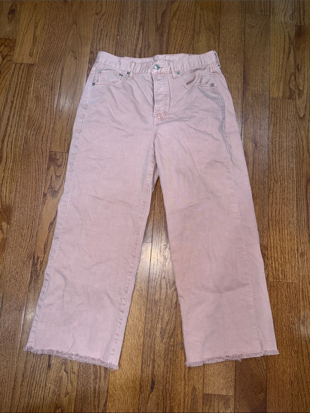 American Eagle Outfitters Women's Wide Leg Pants in Light Pink
